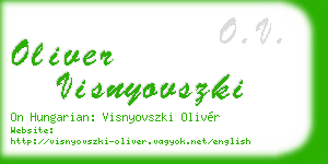 oliver visnyovszki business card